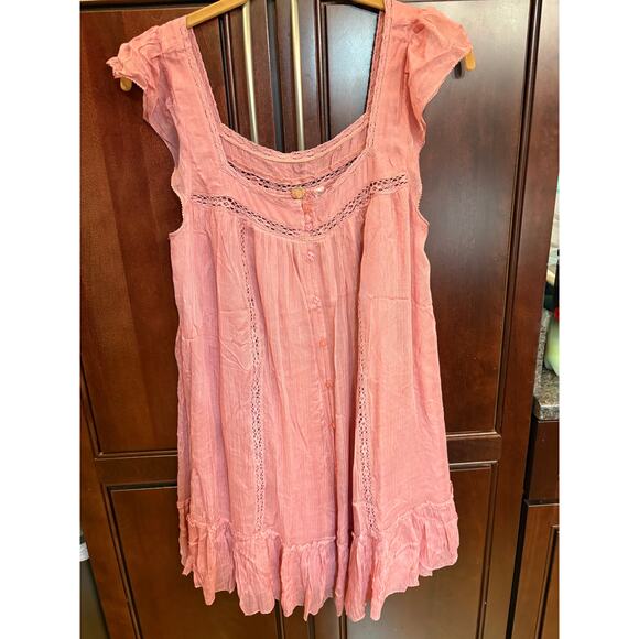 NWT Free People Pink Olivia Gauze Babydoll Dress Size S NWT - Picture 4 of 16